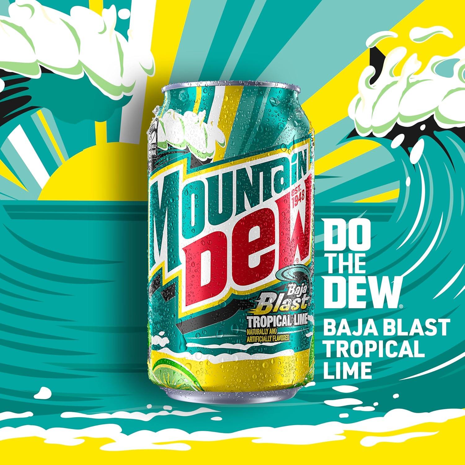 image:imageMountain Dew Soda 2 Flavor Baja Blast Variety Pack Baja Blast Original Dew 12 Fl Oz Cans Pack of 18