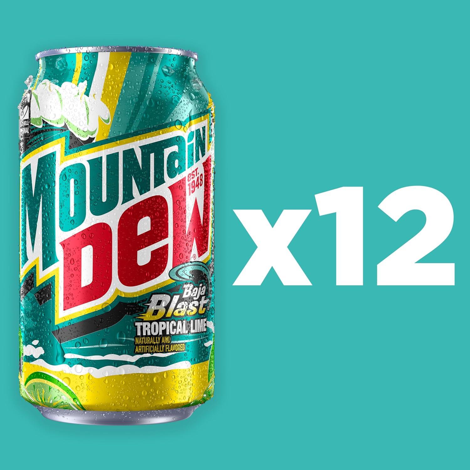 image:imageMountain Dew Soda 75 Fl Oz Mini Cans Pack of 10Baja Blast