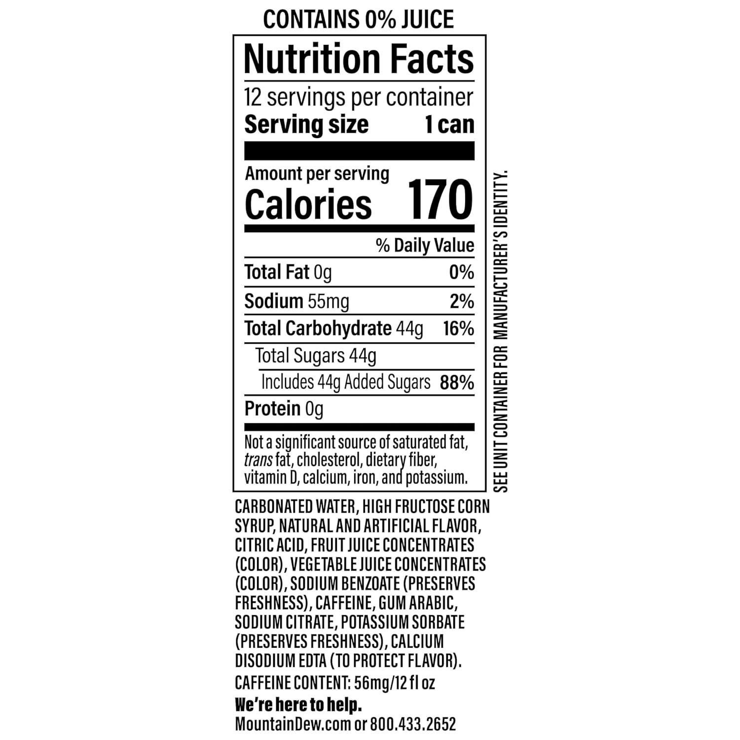 image:imageMountain Dew Soda 75 Fl Oz Mini Cans Pack of 10Cabo Citrus