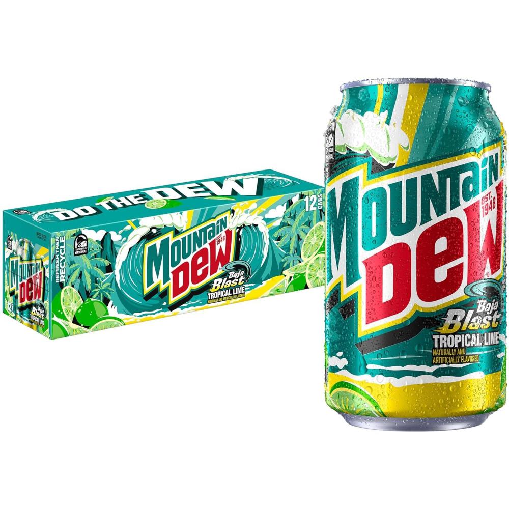 image:imageMountain Dew Soda 75 Fl Oz Mini Cans Pack of 10Baja Blast
