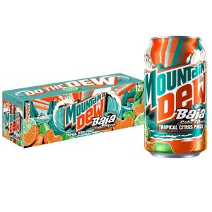 Mountain Dew Soda, 7.5 Fl Oz Mini Cans (Pack of 10)(Cabo Citrus)