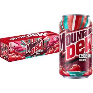 Mountain Dew Soda, 7.5 Fl Oz Mini Cans (Pack of 10)(Code Red)