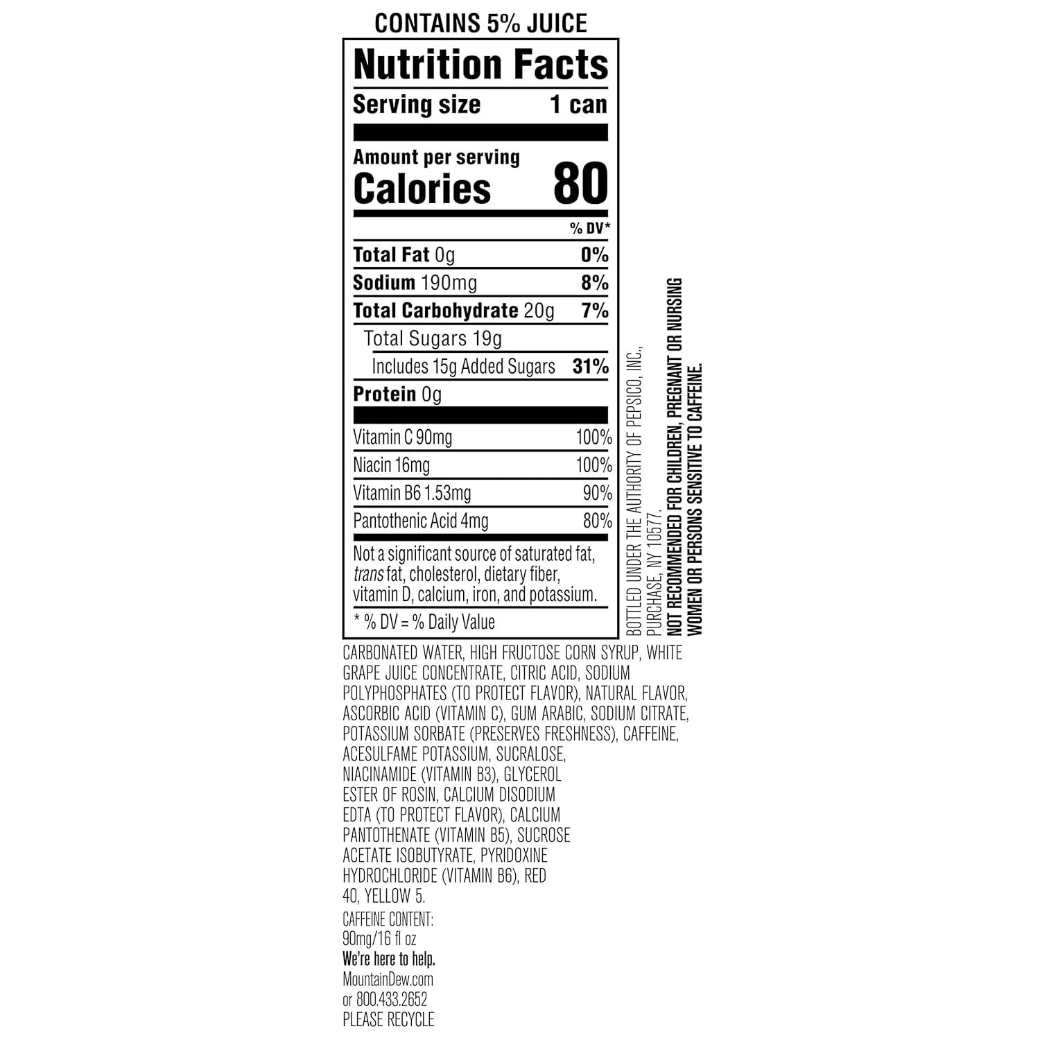 image:imageMountain Dew Kickstart Strawberry StartUp 16 Ounce Cans Pack of 12