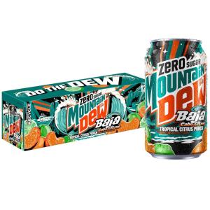 Mountain Dew, Baja Cabo Citrus Zero Sugar 12 Fl Oz Cans (Pack of 12)(Cabo Citrus Zero Sugar)