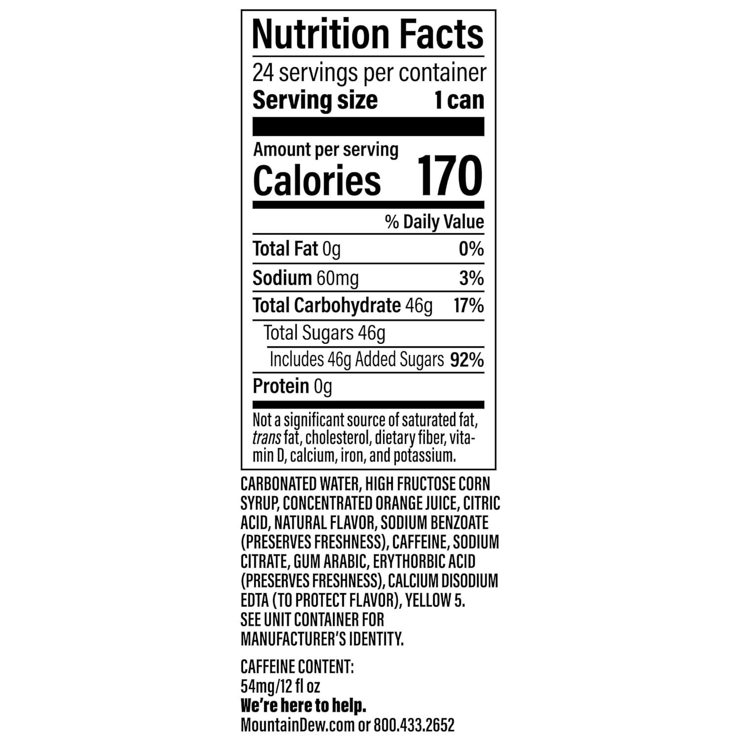 image:imageMountain Dew 75 Fl Oz Cans 6 PackNatural