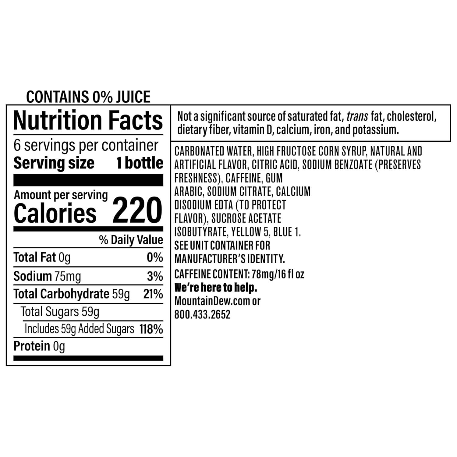 image:imageMountain Dew Baja Blast Soda 169oz Bottles 6 pack