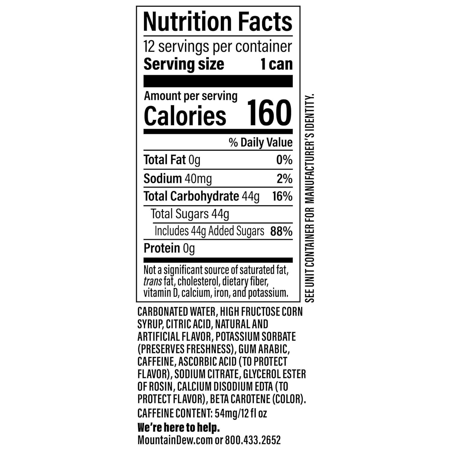 image:imageMountain Dew Soda Pop Dirty Mountain Dew Cream Soda Dew 12 fl oz Cans 12 PackCream