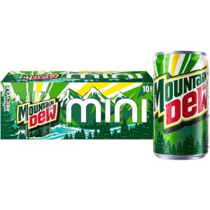 Mountain Dew Soda Pop, Dirty Mountain Dew, Cream Soda Dew, 12 fl oz Cans, (12 Pack)(Mountain Dew Mini Can)